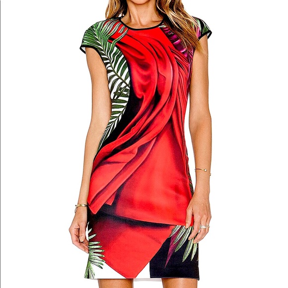 Clover Canyon body con saffron drape dress - Picture 7 of 8